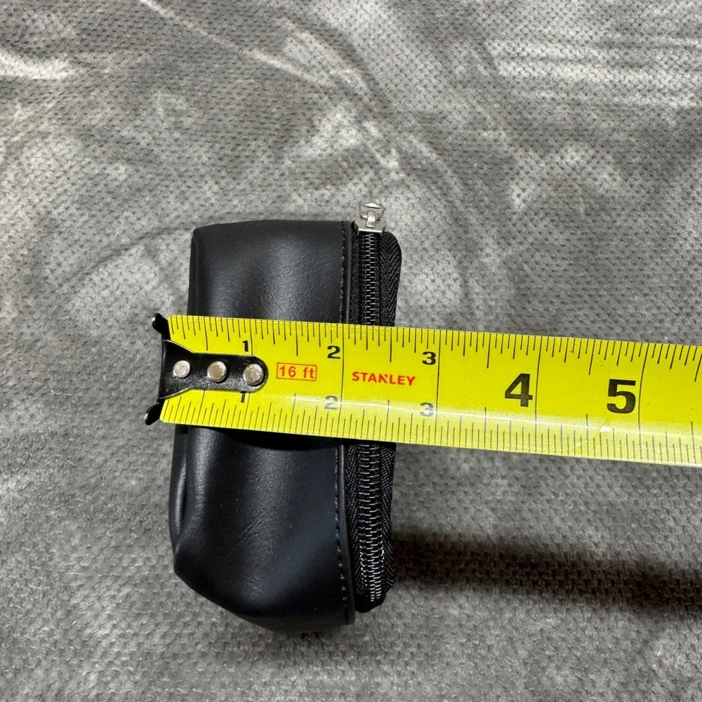 BMW First Aid Kit Pouch Black Faux Leather Zippered Emergency Storage Bag